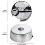 3D Crystal Orb with Multicolor LED Light – Laser-Engraved Pokémon Characters, perfect for collectors and themed gifts