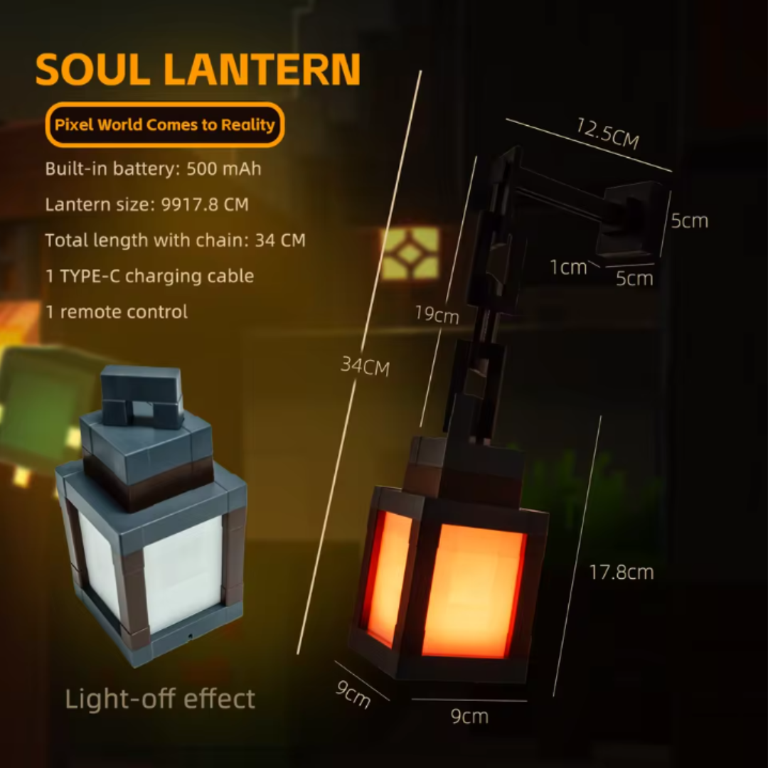 Rechargeable RGB Lamp with Pixel Art Style – LumiCraft Soul Light